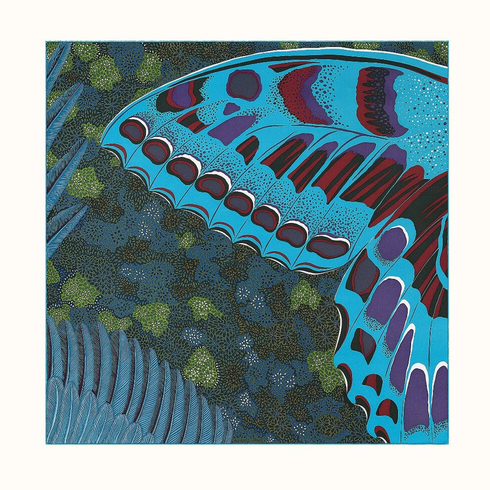 Hermes L'Esprit de la Foret scarf 90